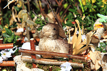 Image showing easter background with small rabbit