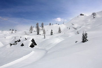 Image showing House under snow