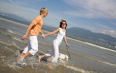 Image showing young couple on the beach