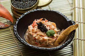 Image showing Crab meat in a dish