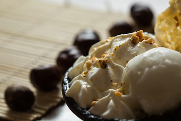 Image showing Fresh hazelnut ice cream