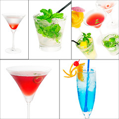 Image showing cocktails collage