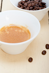 Image showing espresso cofee and beans