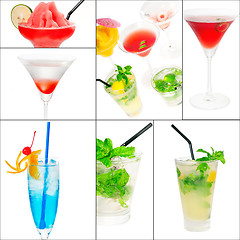 Image showing cocktails collage