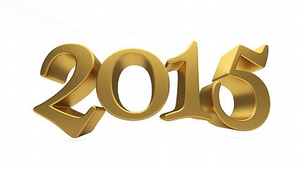 Image showing Gold 2015 lettering isolated