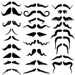 Image showing moustaches silhouettes