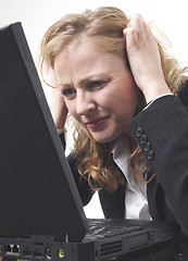 Image showing Frustrated business woman