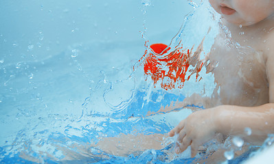 Image showing Toddler in the bath