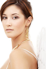 Image showing portrait of brunette angel girl #3