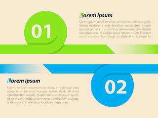 Image showing Curling ribbon infographic template