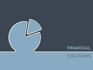 Image showing Financial solutions advertising background