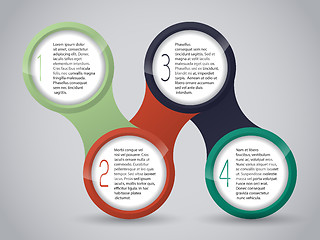 Image showing Iinfographic design with connected circles