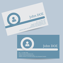 Image showing Business card with curling arrow