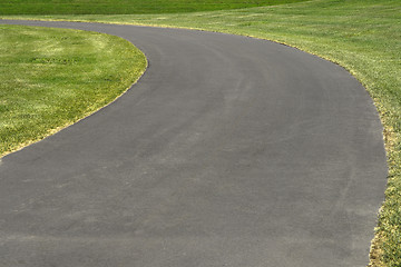 Image showing Asphalt road turn