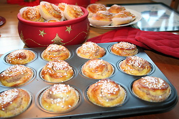 Image showing Saffrons buns for Christmas