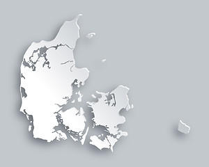 Image showing Map of Denmark