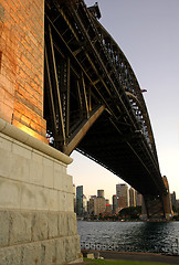 Image showing harbour bridge pillar