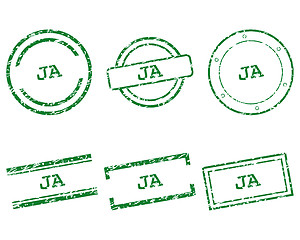 Image showing Ja stamps