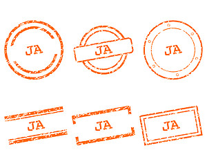 Image showing Ja stamps