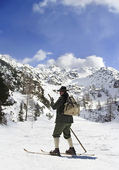 Image showing Vintage Skier