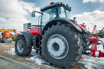 Image showing Tractor on agricultural machinery exhibition