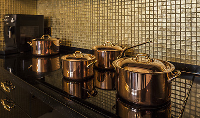 Image showing saucepans