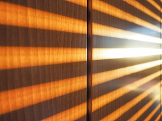 Image showing Sunlight through shutter