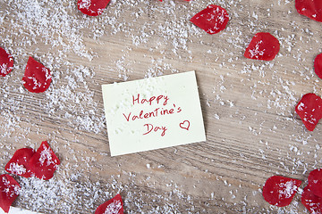 Image showing happy valentines day note