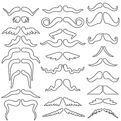 Image showing moustaches set