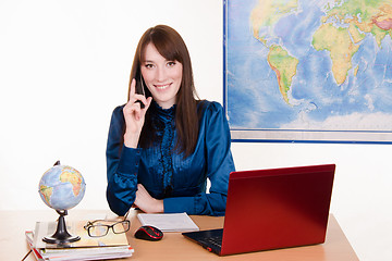 Image showing Travel agency employee at work