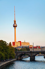 Image showing Berlin cityscape early in the morning