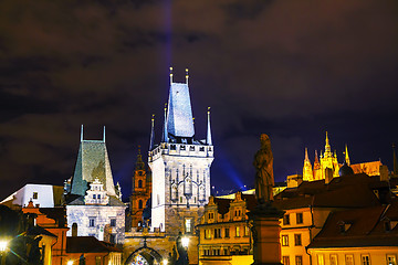 Image showing The Old Town with Charles bridge in Prague