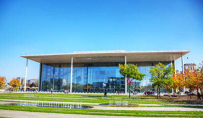 Image showing The Paul Lobe Haus is a legislative building in Berlin next to t