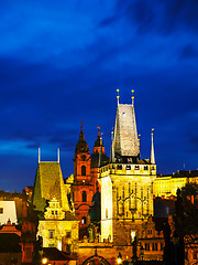 Image showing The Old Town with Charles bridge in Prague