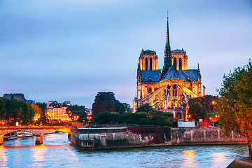 Image showing Notre Dame de Paris cathedral