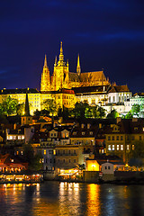 Image showing Old Prague cityscape with the Charles bridge