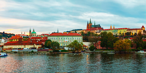 Image showing Panoramic overview of old Prague