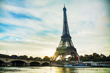 Image showing Paris cityscape with Eiffel tower