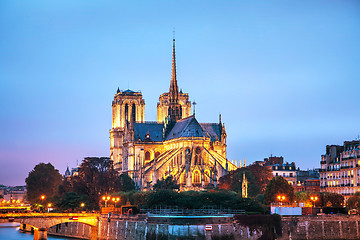 Image showing Notre Dame de Paris cathedral