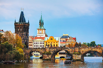 Image showing The Old Town Charles bridge tower in Prague