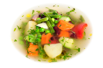 Image showing Vegetable soup isolated