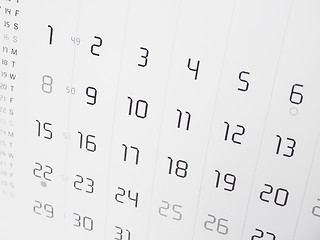 Image showing Calendar page