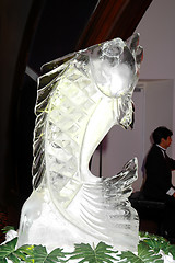 Image showing Ice sculpture of fish