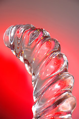 Image showing Ice sculpture on red background