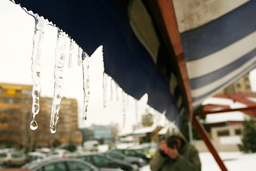 Image showing Icicles on stand