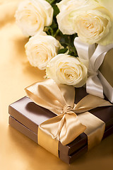 Image showing flowers and gift