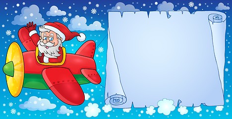 Image showing Santa Claus in plane theme image 8