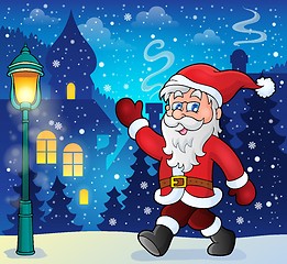 Image showing Santa Claus walk theme 6