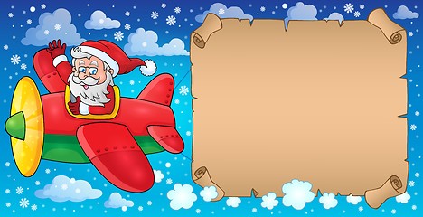 Image showing Santa Claus in plane theme image 7