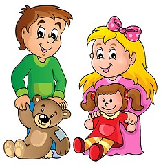 Image showing Children with toys theme image 1